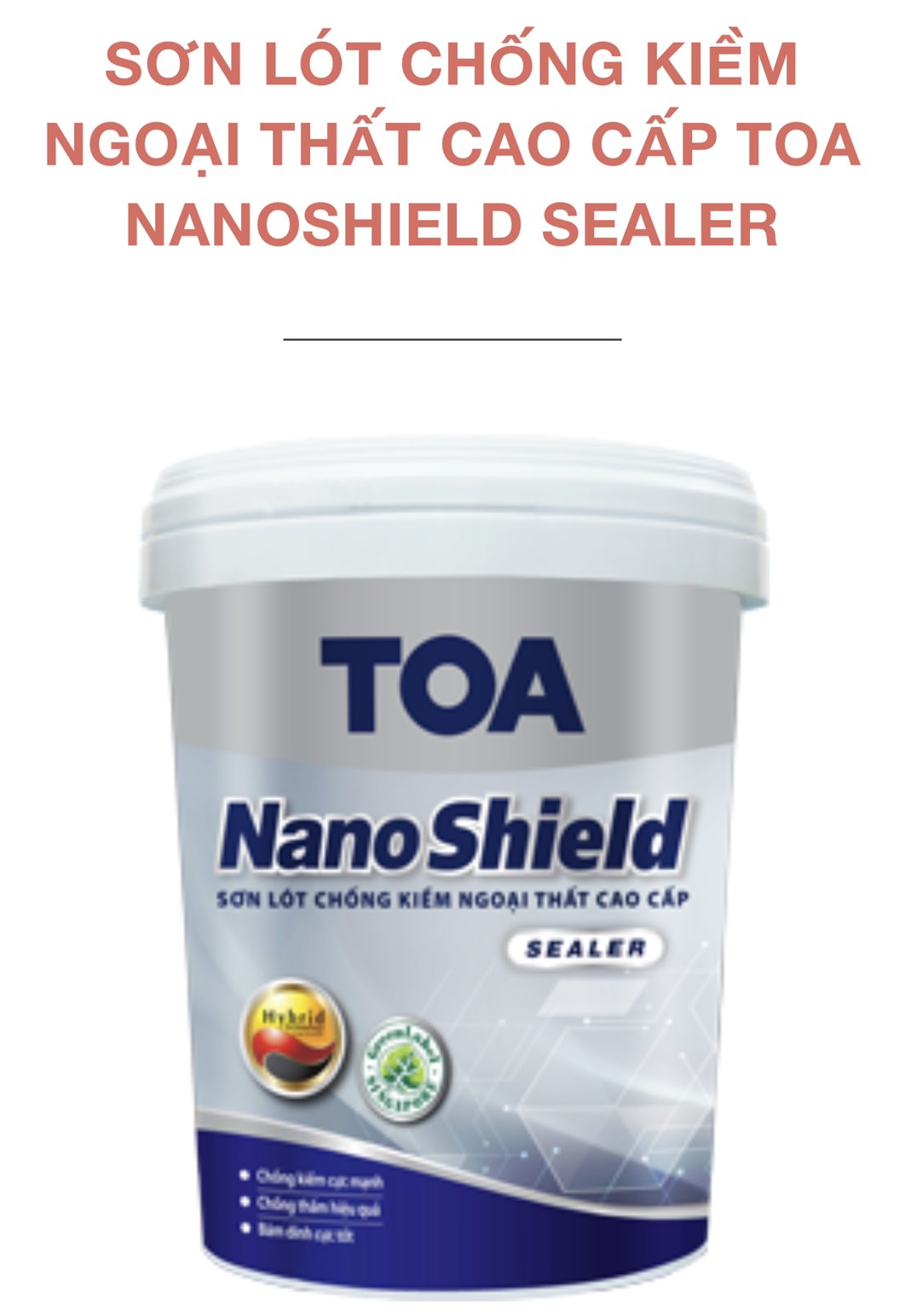 Sơn lót chống kiềm ngoại thất cao cấp TOA nanoshield sealer 